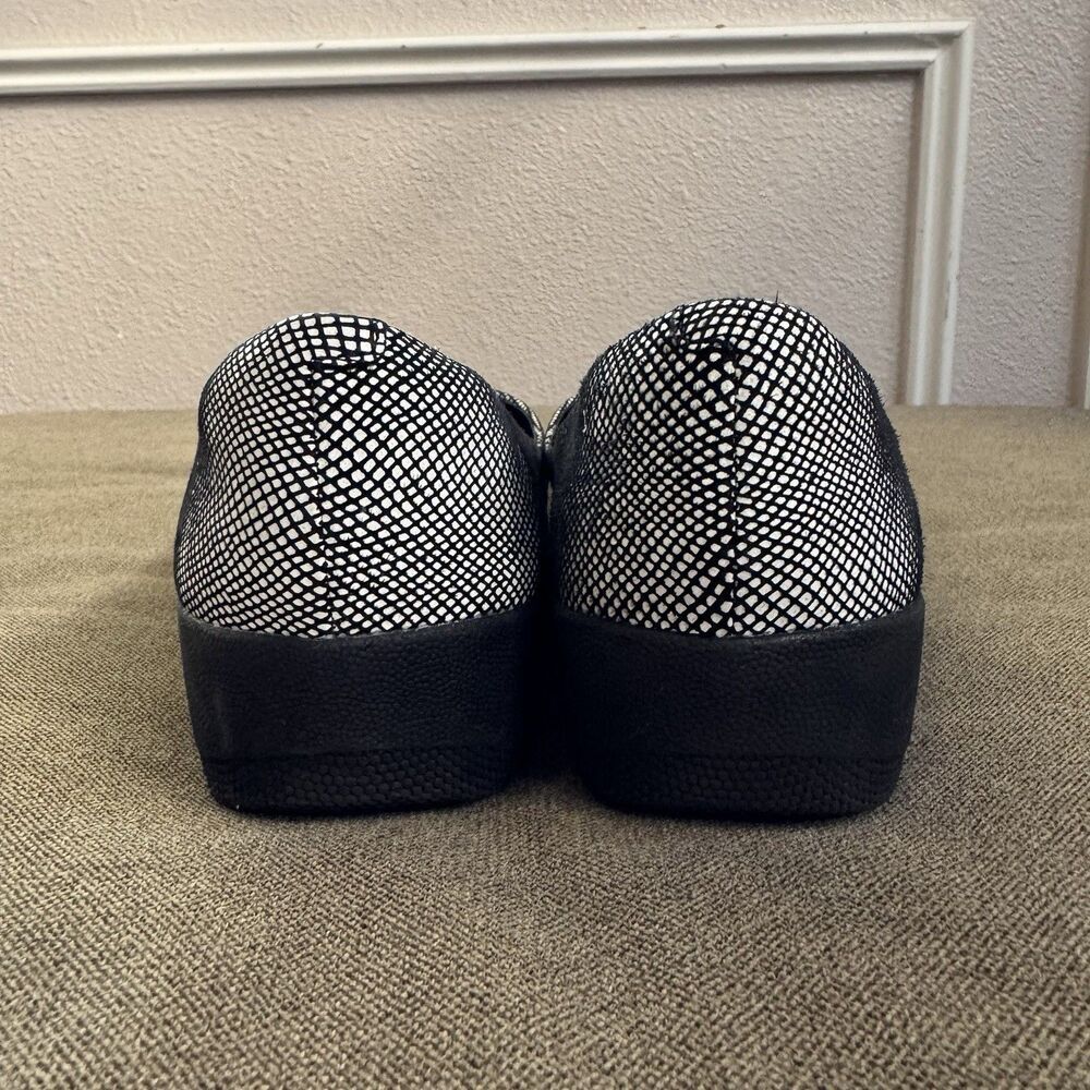 FitFlop Super Ballerina Ballet Flats Black Foil Comfort Slip On Womens 6.5 - Picture 5 of 9